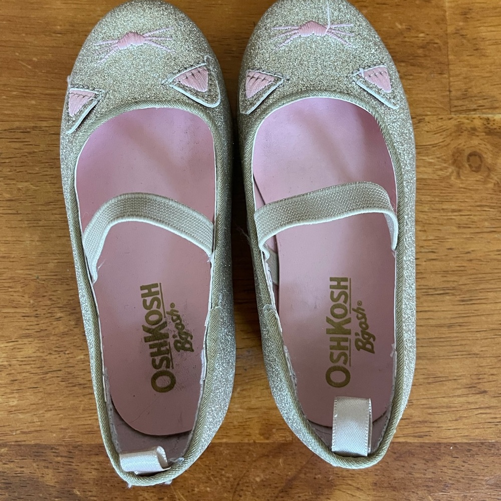 Bundle of Oshkosh ballet flats, 5 pairs of socks